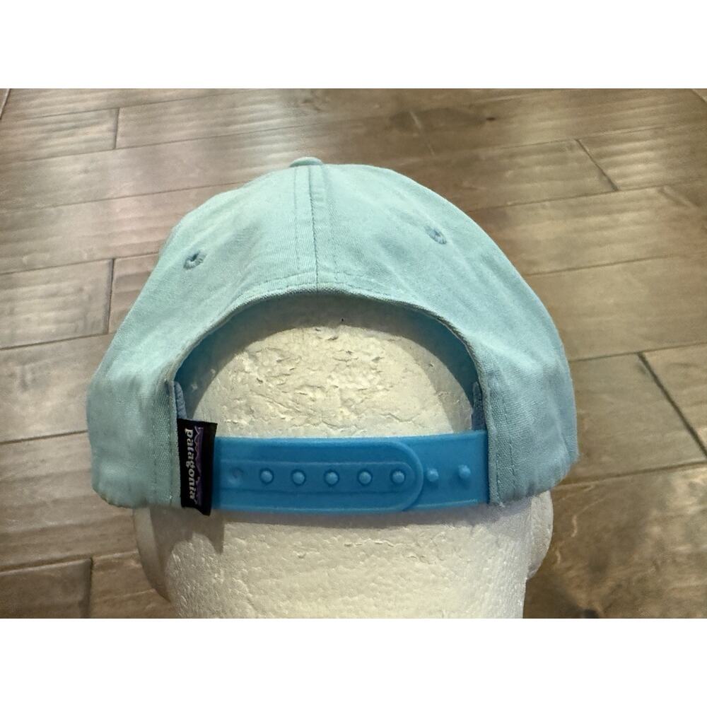 Patagonia P-6 Logo Lopro Mens Blue Adjustable Trucker SnapBack Hat Baseball Cap - Picture 5 of 7
